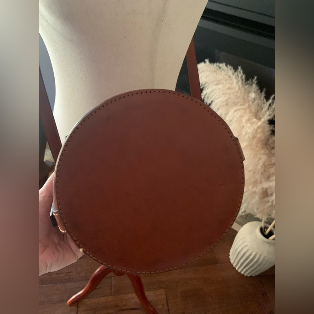 Sezane Farrow Mini Bag woven chocolate heritage leather - sold out rare - Picture 5 of 10